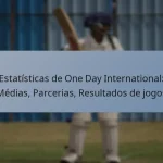 Estatísticas de One Day International: Médias, Parcerias, Resultados de jogos