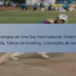 Estratégias de One Day International: Ordem de batida, Táticas de bowling, Colocações de campo