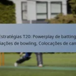 Estratégias T20: Powerplay de batting, Variações de bowling, Colocações de campo