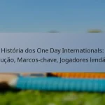História dos One Day Internationals: Evolução, Marcos-chave, Jogadores lendários