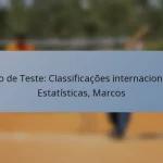 Jogo de Teste: Classificações internacionais, Estatísticas, Marcos