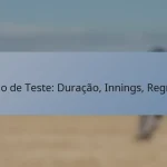 Jogo de Teste: Duração, Innings, Regras