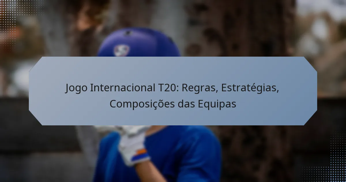Jogo Internacional T20: Regras, Estratégias, Composições das Equipas