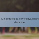 Jogo T20: Estratégias, Powerplays, Restrições de campo