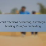 Jogo T20: Técnicas de batting, Estratégias de bowling, Posições de fielding