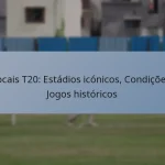 Locais T20: Estádios icónicos, Condições, Jogos históricos