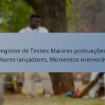 Registos de Testes: Maiores pontuações, Melhores lançadores, Momentos memoráveis