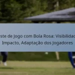 Teste de Jogo com Bola Rosa: Visibilidade, Impacto, Adaptação dos Jogadores