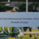Um Dia Internacional: Entradas, Overs, Duração do jogo