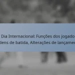 Um Dia Internacional: Funções dos jogadores, Ordens de batida, Alterações de lançamento