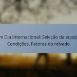 Um Dia Internacional: Seleção da equipa, Condições, Fatores do relvado