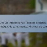 Um Dia Internacional: Técnicas de Batida, Estratégias de Lançamento, Posições de Campo